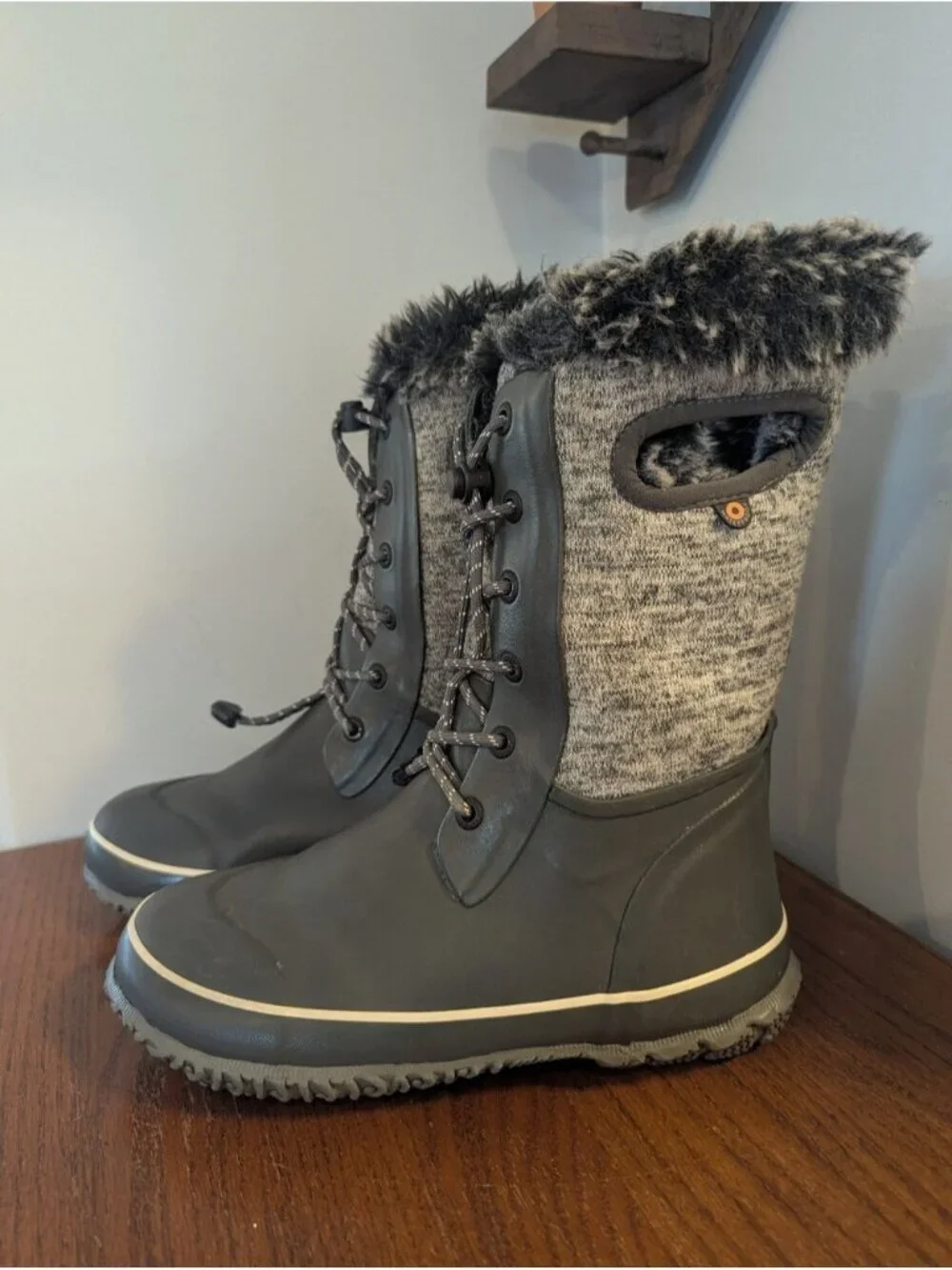Bogs –Arcata Knit Kids Winter Boots Gray   Multi Waterproof -40 C  Unisex Size 5